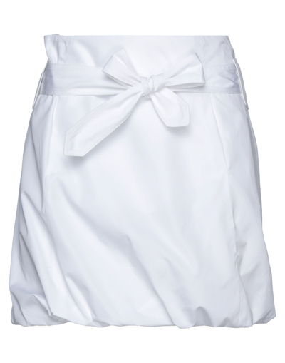 Shop Ferragamo Woman Mini Skirt White Size 10 Cotton