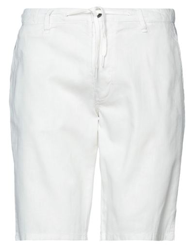 Shop Impure Man Shorts & Bermuda Shorts Ivory Size 40 Cotton, Elastane In White