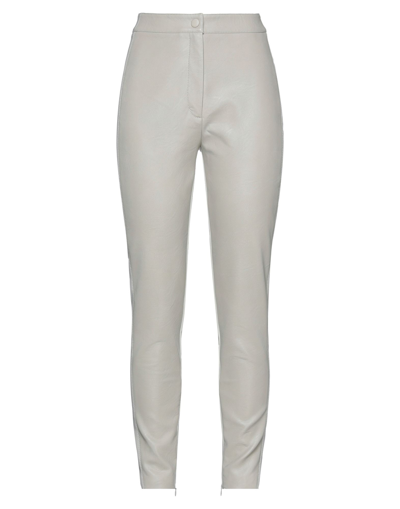 Shop Stella Mccartney Woman Pants Light Grey Size 8-10 Viscose, Polyurethane, Polyamide, Elastane