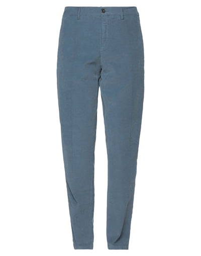 Shop Siviglia Man Pants Pastel Blue Size 34 Cotton, Elastane