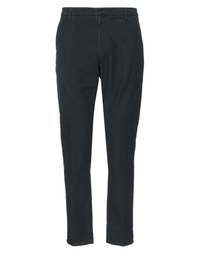 Shop Dondup Man Pants Midnight Blue Size 30 Cotton, Elastane