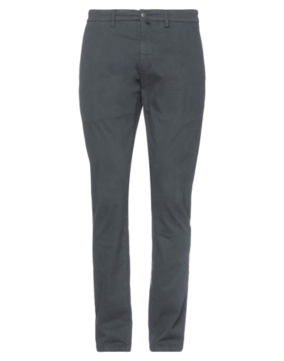 Shop Siviglia Man Pants Lead Size 30 Cotton, Polyester, Viscose, Elastane In Grey