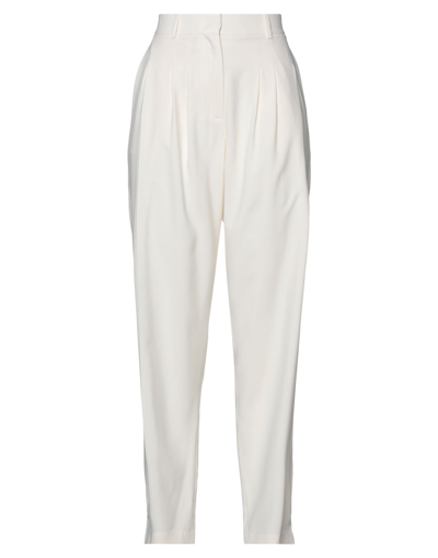 Shop Ferragamo Woman Pants White Size 8 Silk