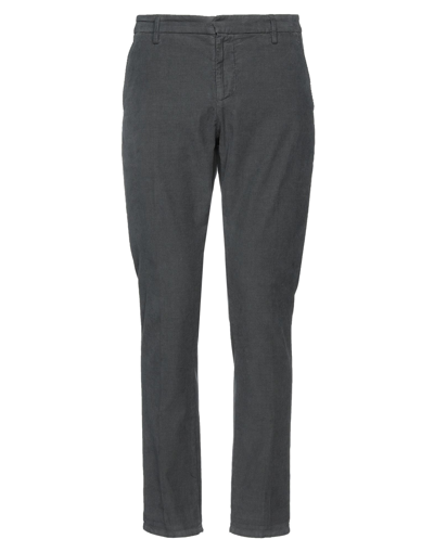 Shop Dondup Man Pants Lead Size 29 Cotton, Elastane In Grey