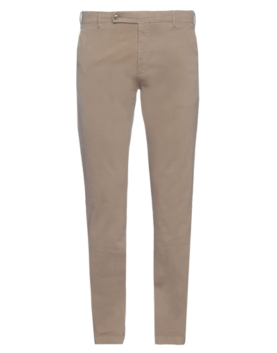 Shop Berwich Man Pants Light Brown Size 38 Cotton, Lycra, Elastane In Beige