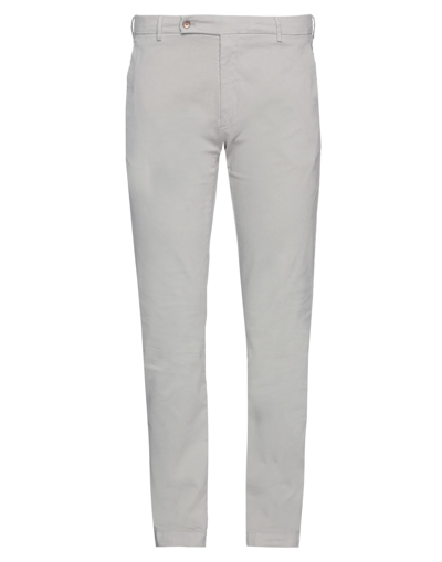 Shop Berwich Man Pants Light Grey Size 34 Cotton, Lycra, Elastane