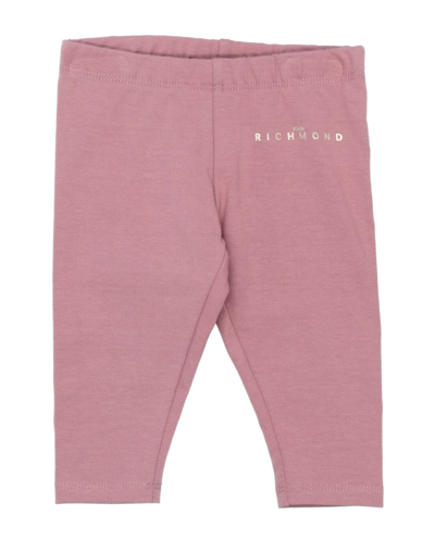 Shop John Richmond Newborn Girl Leggings Pastel Pink Size 3 Cotton, Lycra