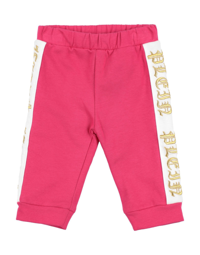 Shop Philipp Plein Newborn Girl Pants Fuchsia Size 3 Cotton, Elastane In Pink