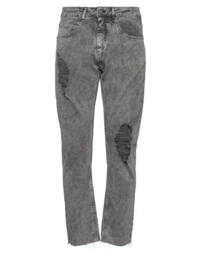 Shop Berna Man Jeans Lead Size 30 Cotton, Elastane In Grey