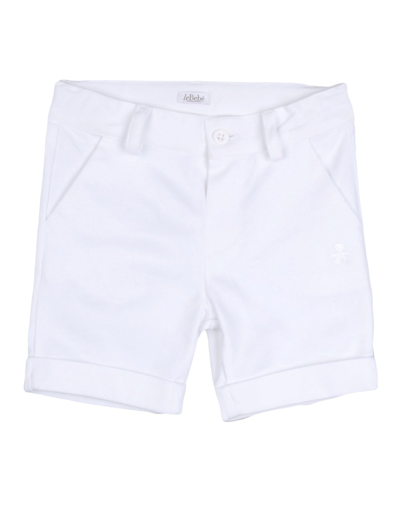Shop Le Bebé Newborn Boy Shorts & Bermuda Shorts White Size 3 Cotton, Elastane