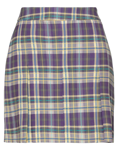 Shop Alessandro Dell'acqua Woman Shorts & Bermuda Shorts Purple Size 4 Polyester, Elastane