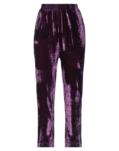 Shop Hod Woman Pants Dark Purple Size M Polyester