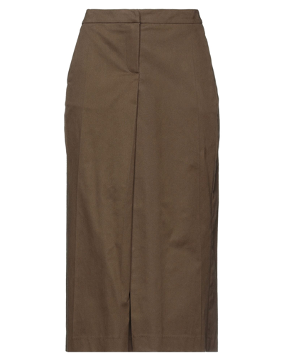 Shop Virginia Bizzi Woman Cropped Pants Khaki Size 6 Cotton, Elastane In Beige