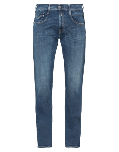Shop Replay Man Jeans Blue Size 33w-32l Cotton, Polyester, Elastane