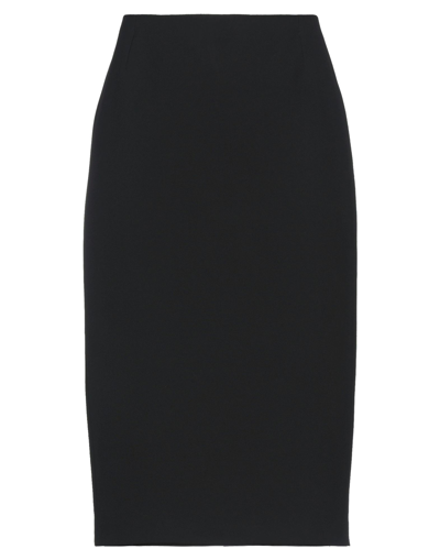 Shop Les Hommes - Femme Woman Midi Skirt Black Size 8 Polyester, Viscose, Cotton, Elastane
