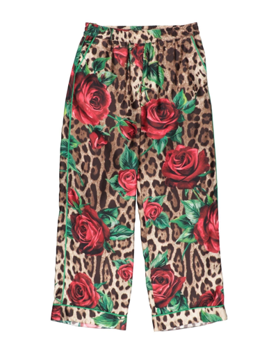 Shop Dolce & Gabbana Toddler Girl Pants Brown Size 6 Silk