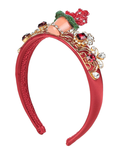Shop Dolce & Gabbana Toddler Girl Hair Accessory Red Size - Brass, Nylon, Glass, Resin