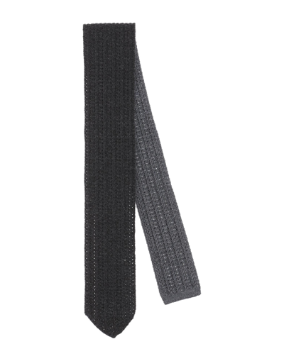 Shop Ermenegildo Zegna Zegna Man Ties & Bow Ties Steel Grey Size - Wool, Silk