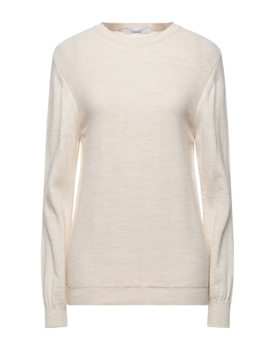 Shop P. Langella Man Sweater Beige Size Xl Acrylic, Merino Wool
