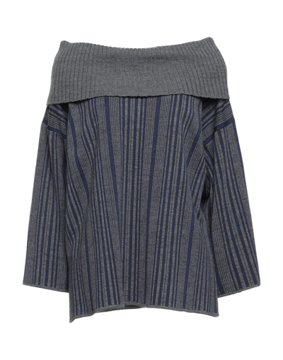 Shop Babylon Woman Sweater Grey Size 2 Wool, Acrylic, Viscose, Polyamide, Polyester