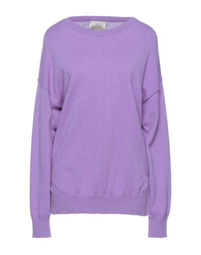 Shop N.o.w. Andrea Rosati Cashmere N. O.w. Andrea Rosati Cashmere Woman Sweater Lilac Size L Cashmere In Purple