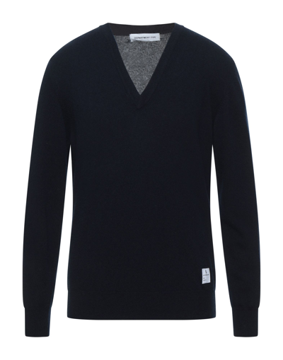 Shop Department 5 Man Sweater Midnight Blue Size L Merino Wool In Dark Blue