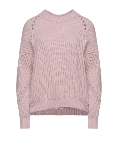 Shop N.o.w. Andrea Rosati Cashmere Sweaters In Pastel Pink