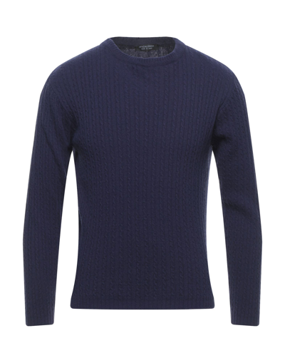 Shop Spadalonga Man Sweater Midnight Blue Size 42 Virgin Wool, Acrylic