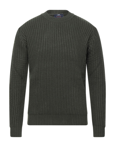Shop Giulio Corsari Man Sweater Military Green Size Xl Acrylic, Wool