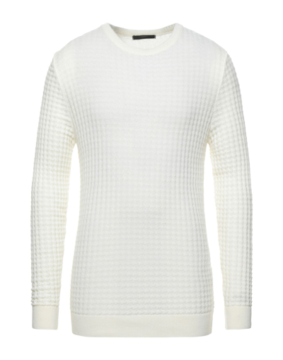 Shop P. Langella Man Sweater Ivory Size Xxl Acrylic, Wool, Viscose, Alpaca Wool In White