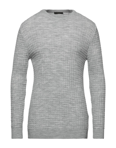 Shop P. Langella Man Sweater Grey Size Xxl Acrylic, Wool, Viscose, Alpaca Wool