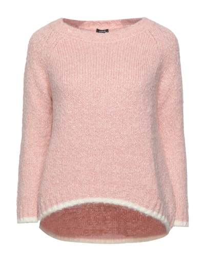 Shop Aspesi Woman Sweater Blush Size 4 Polyester, Alpaca Wool, Cotton, Polyamide
