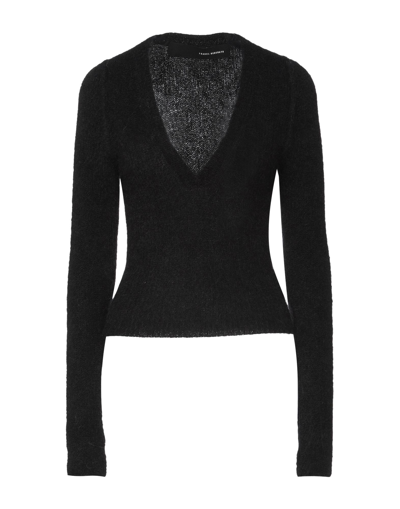 Shop Isabel Benenato Woman Sweater Black Size 6 Wool, Mohair Wool, Polyamide, Elastane