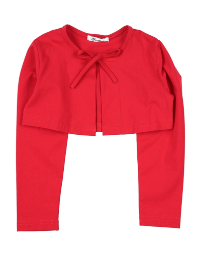 Shop Gaialuna Toddler Girl Wrap Cardigans Red Size 4 Cotton, Elastic Fibres
