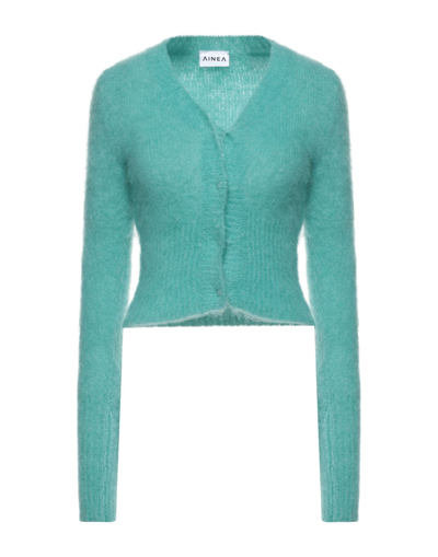 Shop Ainea Cardigans In Turquoise