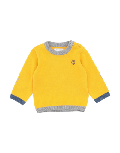 Shop Mayoral Newborn Boy Sweater Ocher Size 1 Cotton, Polyamide In Yellow