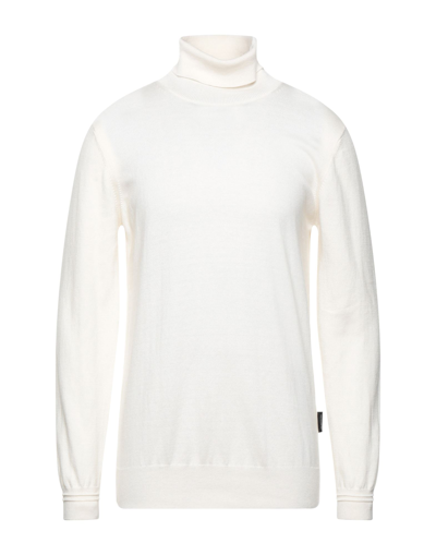 Shop Gazzarrini Man Turtleneck Ivory Size Xxl Cotton, Polyamide, Rayon, Cashmere In White