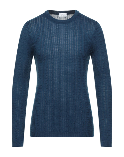 Shop Spadalonga Man Sweater Blue Size 40 Virgin Wool, Acrylic