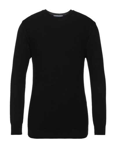 Shop P. Langella Man Sweater Black Size Xxl Acrylic, Merino Wool