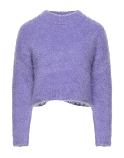 Shop Ainea Woman Sweater Purple Size 10 Mohair Wool, Polyamide, Elastane