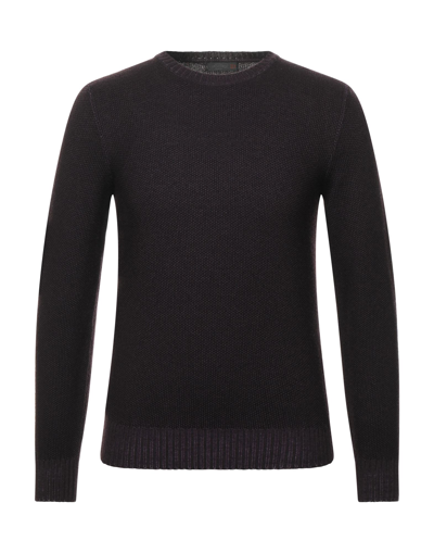 Shop Corneliani Id Man Sweater Deep Purple Size 34 Wool