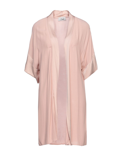 Shop Croche Crochè Woman Overcoat & Trench Coat Blush Size M Viscose In Pink