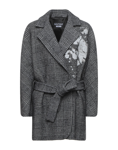 Shop Boutique Moschino Woman Coat Black Size 10 Wool, Polyamide