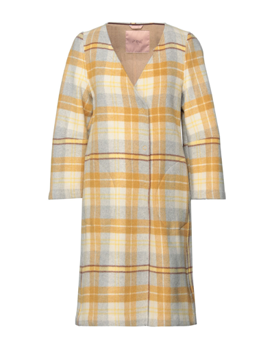 Shop Prive Privé Woman Coat Yellow Size 8 Wool, Polyamide