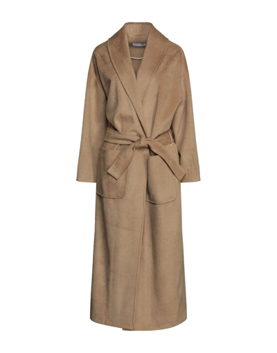 Shop Yes London Woman Coat Camel Size 8 Polyester, Polyacrylic, Wool In Beige