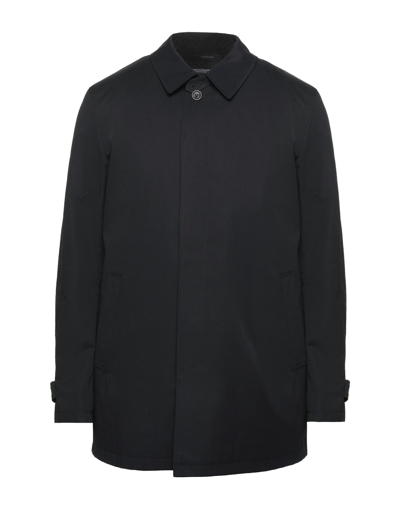 Shop Angelo Nardelli Man Coat Black Size 40 Polyester, Cotton