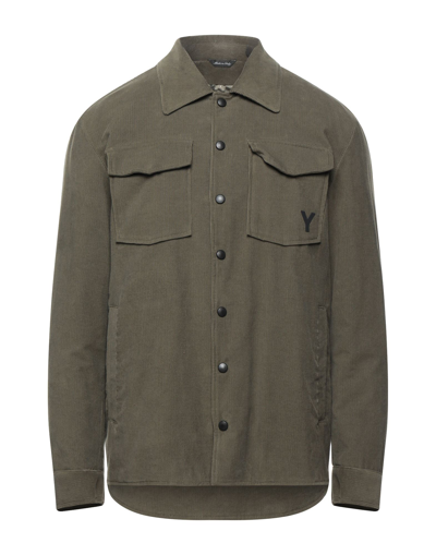 Shop Yoon Man Shirt Military Green Size 42 Cotton