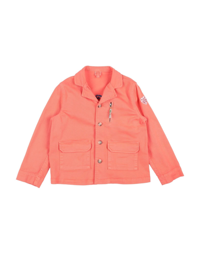 Shop Bonton Toddler Girl Denim Outerwear Salmon Pink Size 4 Cotton, Elastane