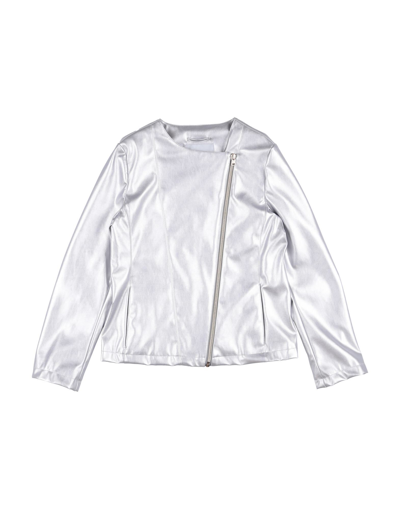 Shop Herno Toddler Girl Jacket Silver Size 6 Polyester, Polyurethane