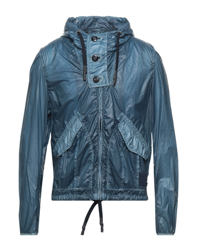 Shop Tiger Jay Man Jacket Slate Blue Size Xl Polyurethane, Polyamide